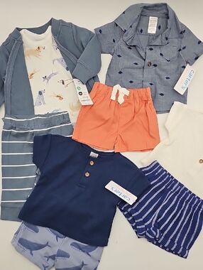 Carter's Baby Boy Mix-and-Match Outfit Sets Shorts Pants Jacket Shirts NWT Gifts
